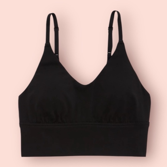 OFFLINE by Aerie True Black Real Me Lace Up Back Sports Bra - Picture 3 of 9